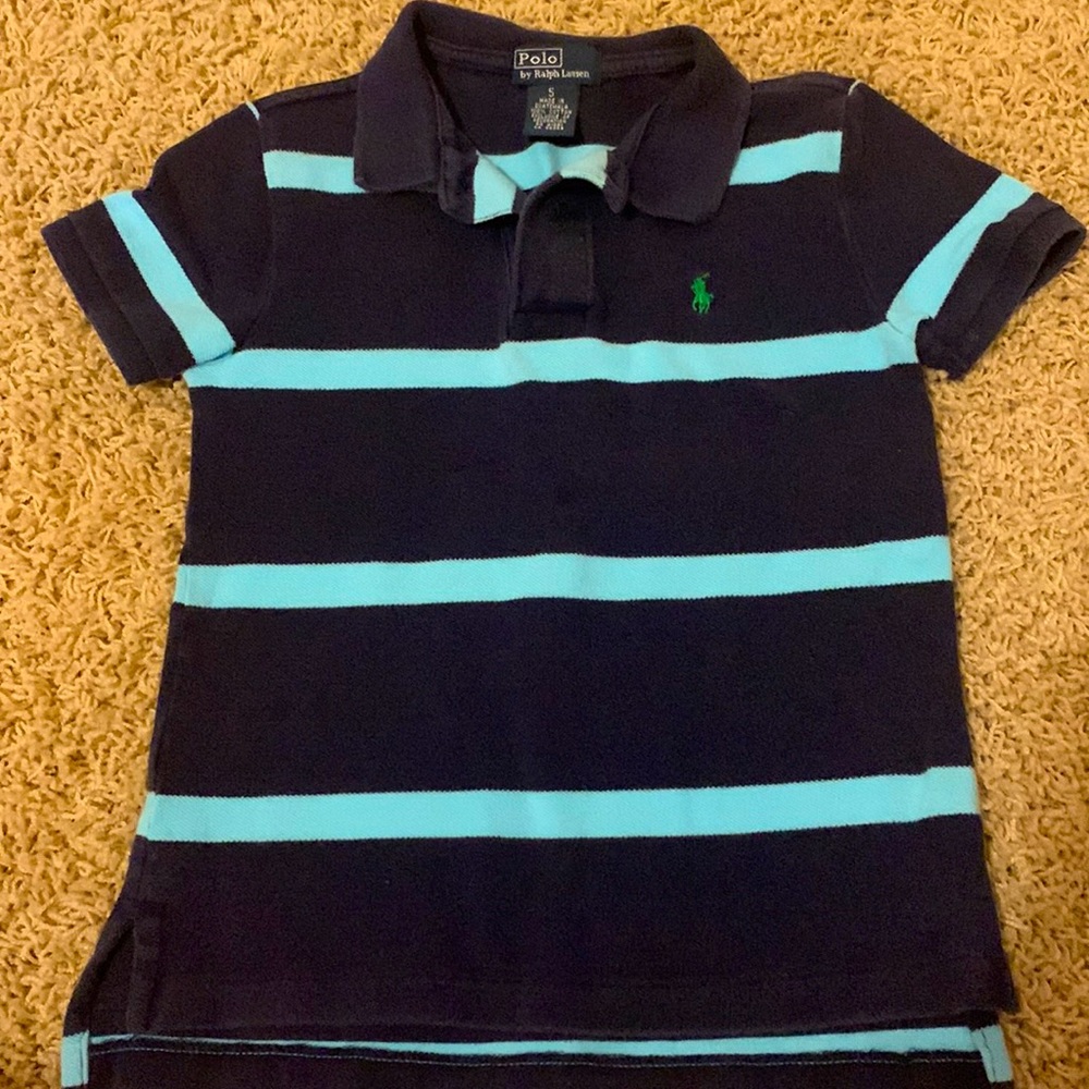 Polo blue stripe polo shirt